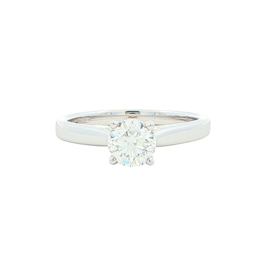Platinum Round Brilliant Cut Diamond Solitaire Ring - 0.70cts Gardiner Brothers