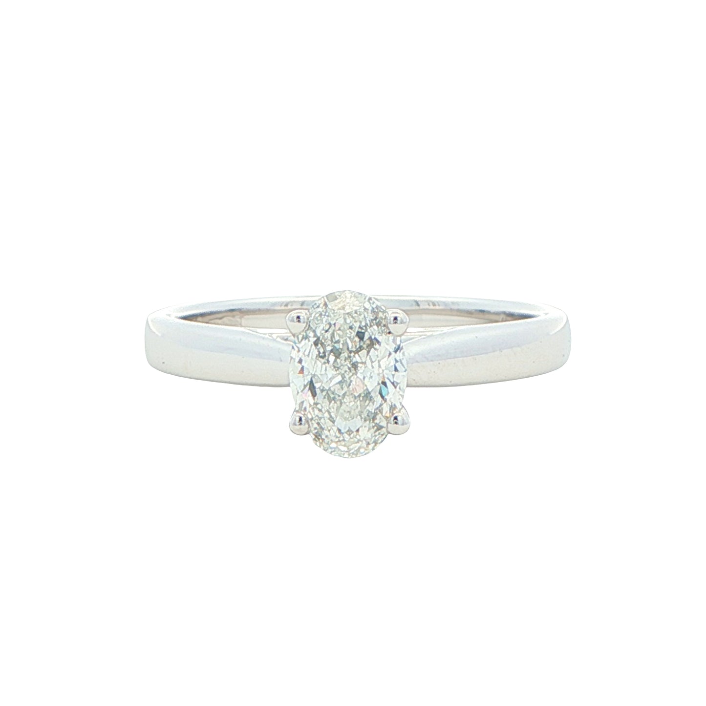 Platinum OVAL CUT DIAMOND SOLITAIRE RING - 0.60CTS Gardiner Brothers