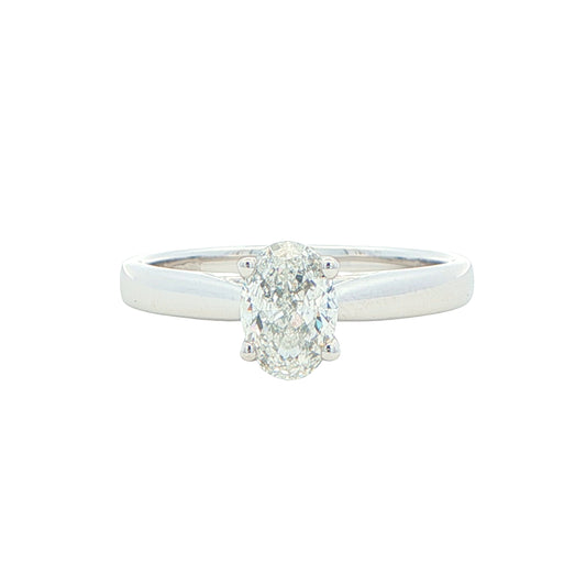 Platinum OVAL CUT DIAMOND SOLITAIRE RING - 0.60CTS Gardiner Brothers