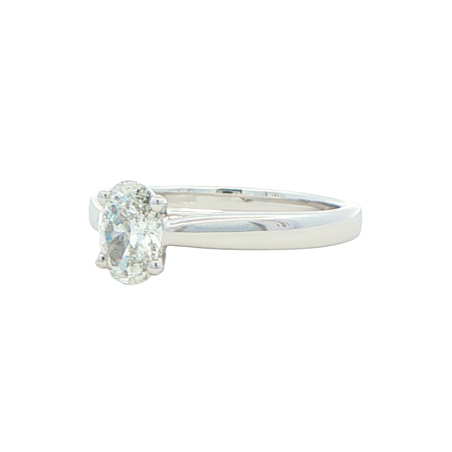 Platinum OVAL CUT DIAMOND SOLITAIRE RING - 0.60CTS Gardiner Brothers