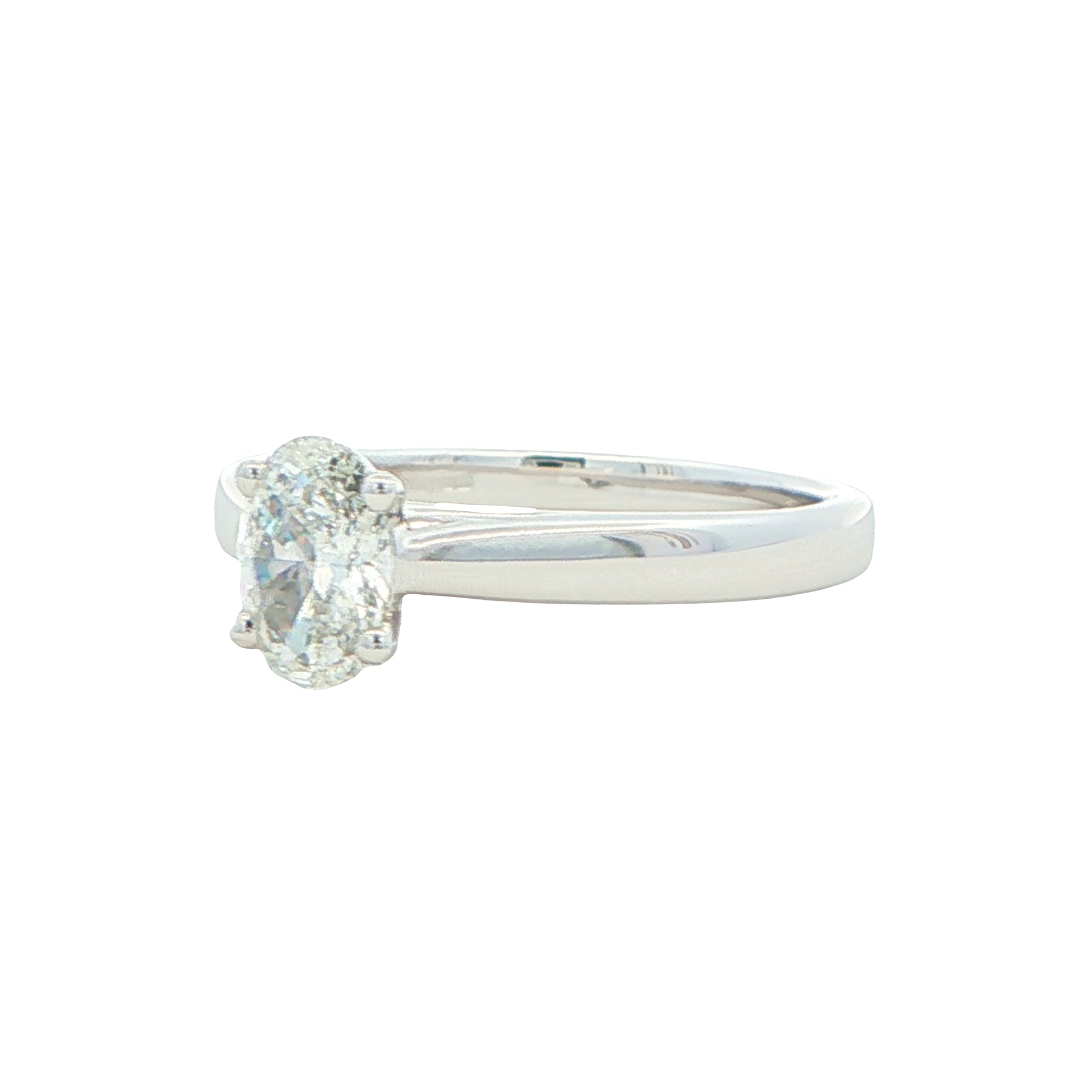 Platinum OVAL CUT DIAMOND SOLITAIRE RING - 0.60CTS Gardiner Brothers
