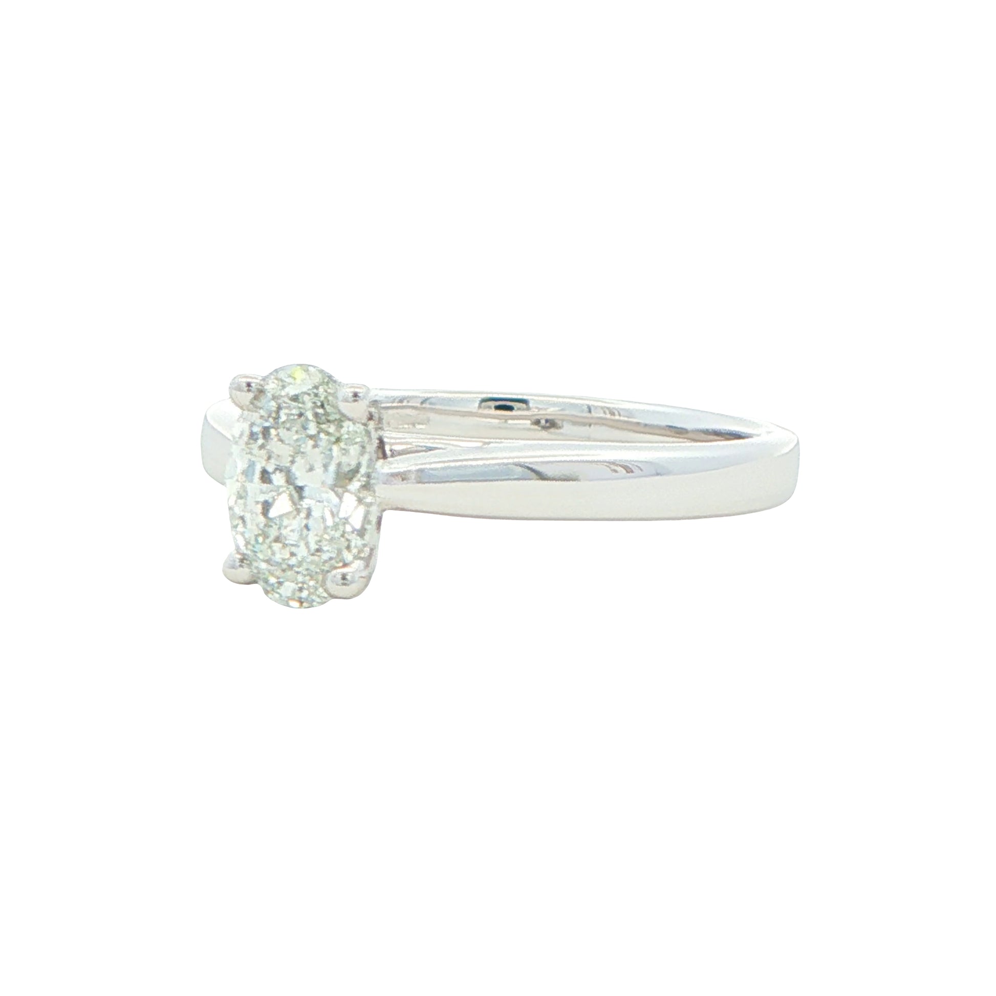 Platinum oval diamond solitaire ring - 0.81cts Gardiner Brothers