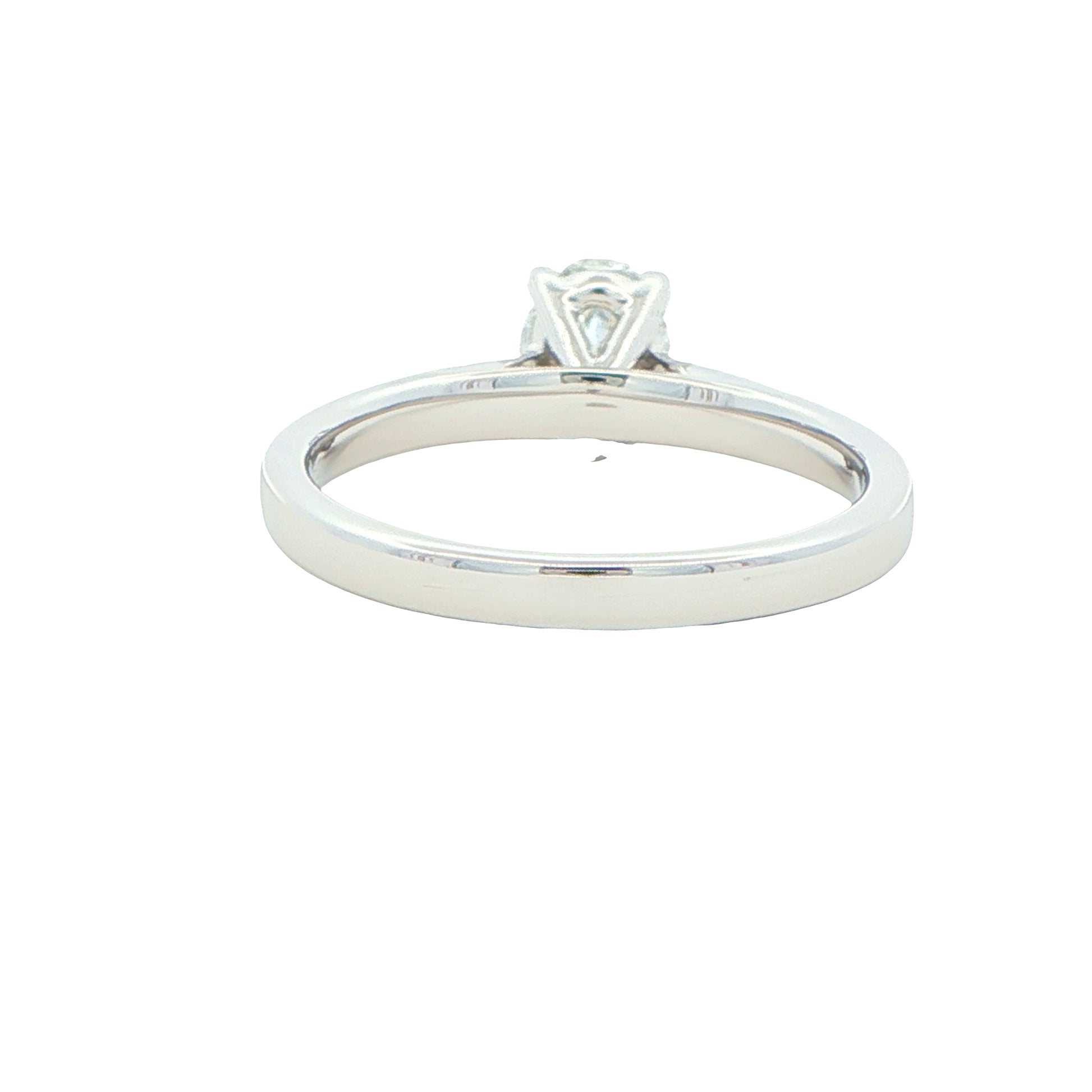 Platinum oval diamond solitaire ring - 0.81cts Gardiner Brothers
