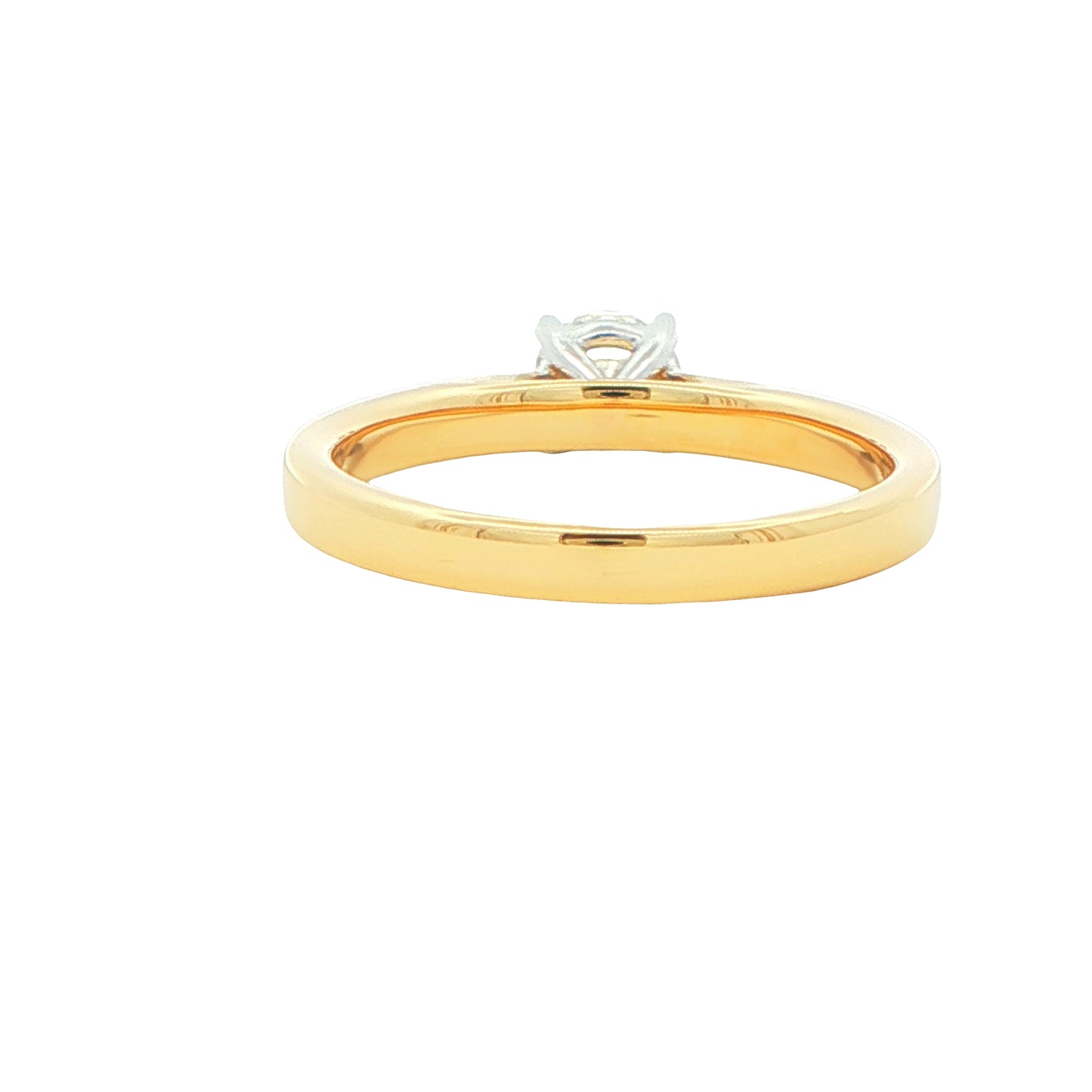 Yellow Gold Round Brilliant cut diamond solitaire ring - 0.50cts Gardiner Brothers