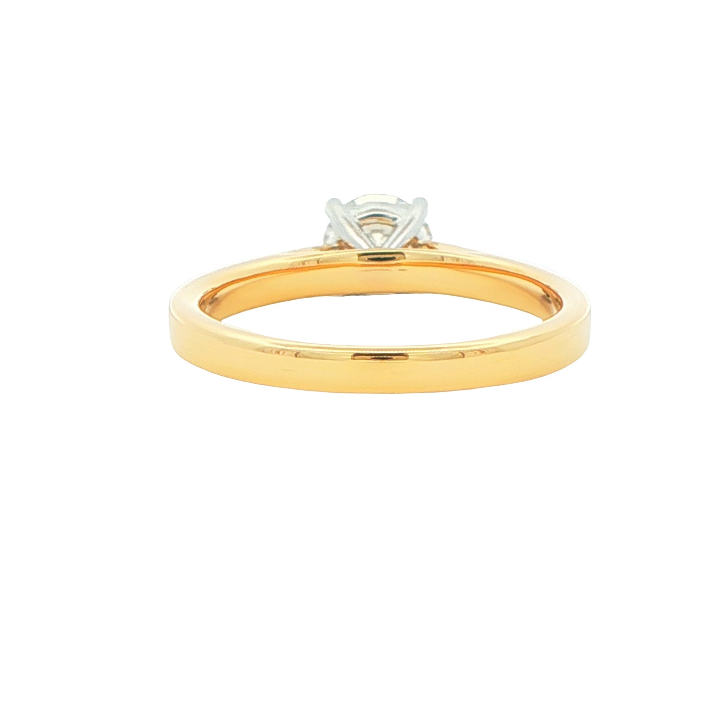Yellow Gold Round Brilliant Cut Diamond Solitaire Ring - 0.80cts Gardiner Brothers