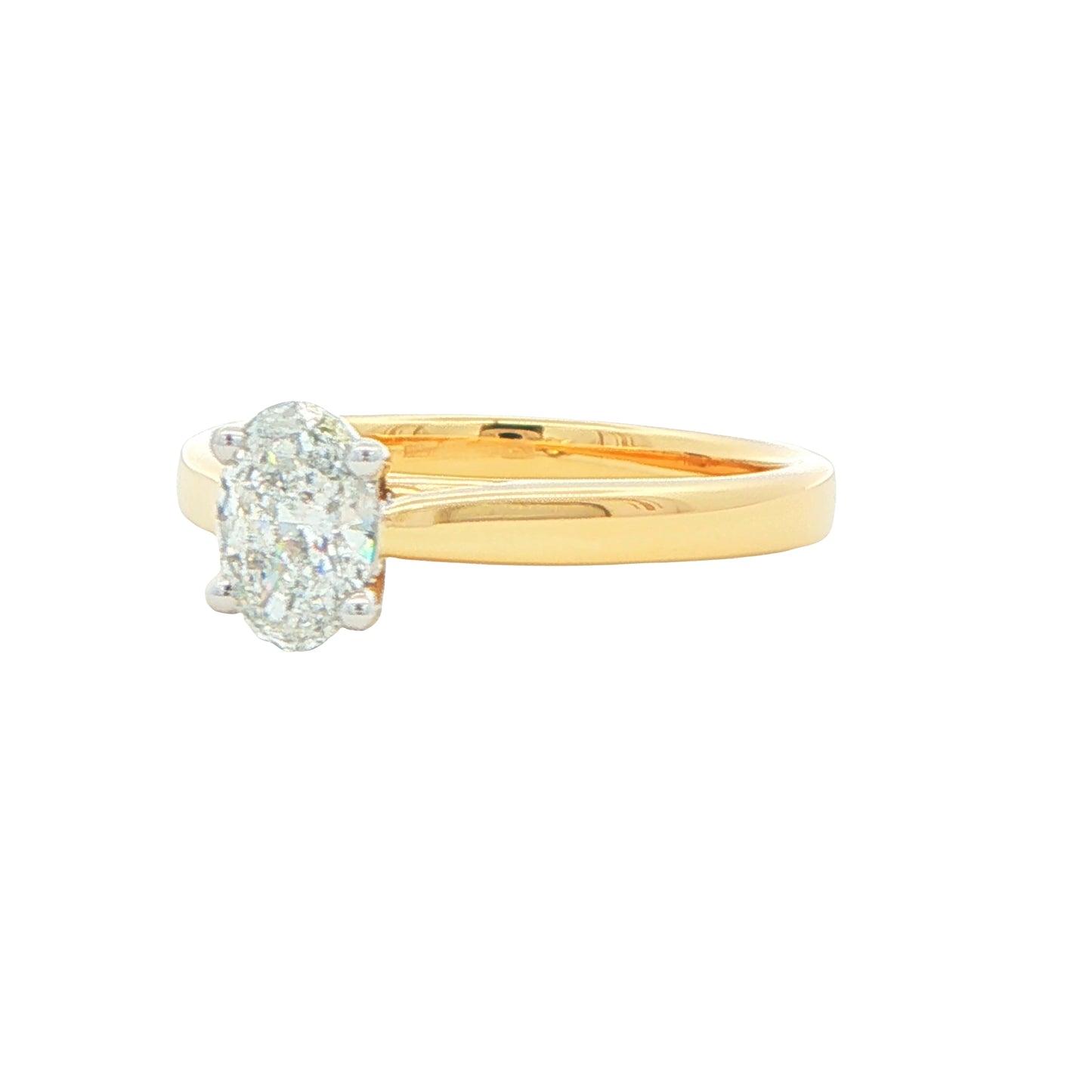 Yellow Gold Oval Shaped Diamond Solitaire Ring - 0.60cts Gardiner Brothers