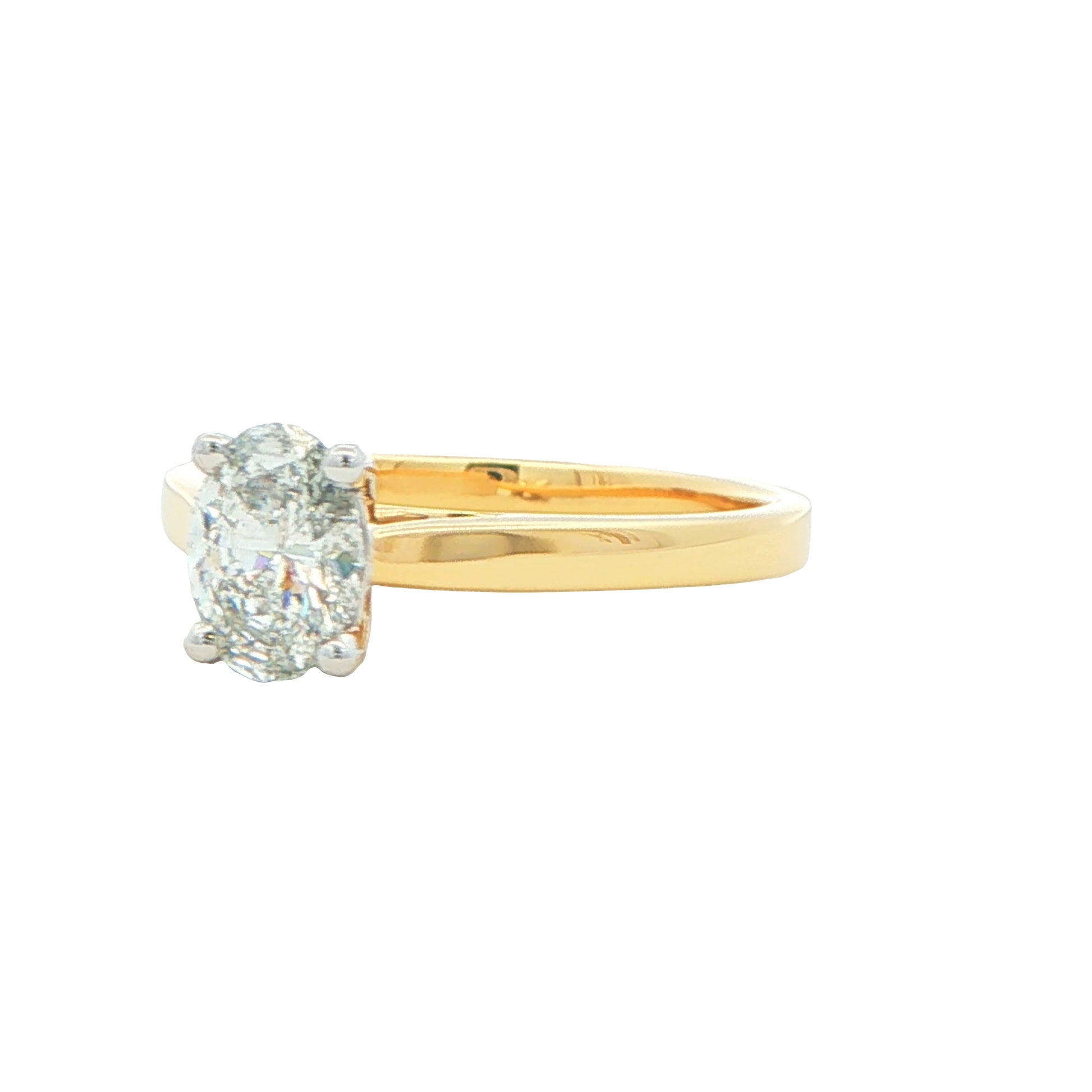 Yellow Gold Oval Shaped Diamond Solitaire Ring - 0.80cts Gardiner Brothers