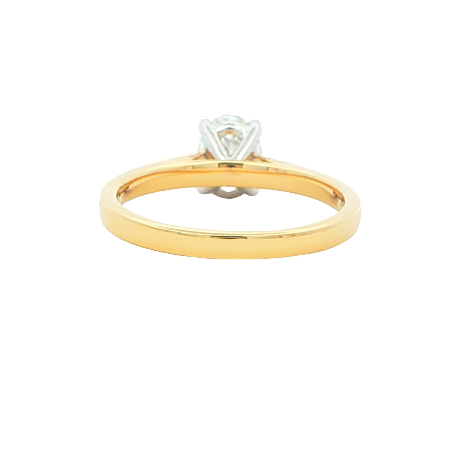 Yellow Gold Oval Shaped Diamond Solitaire Ring - 0.80cts Gardiner Brothers