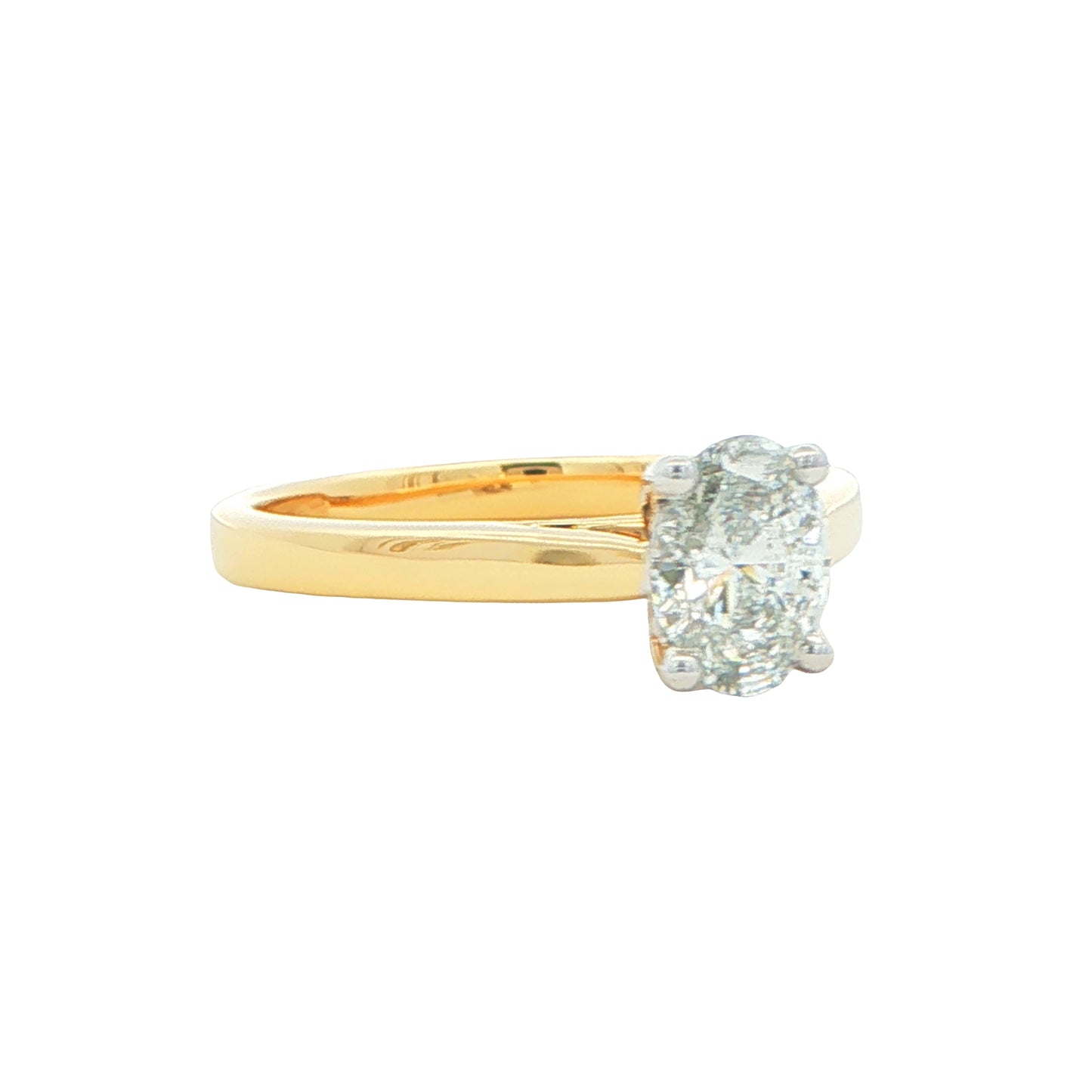 Yellow Gold Oval Shaped Diamond Solitaire Ring - 0.80cts Gardiner Brothers
