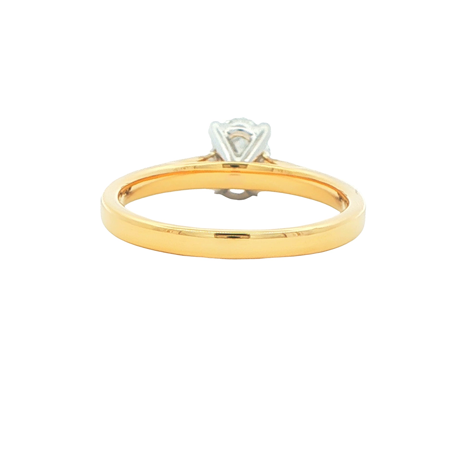 Yellow Gold Oval Shaped Diamond Solitaire Ring - 0.80cts Gardiner Brothers