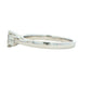 Platinum Emerald and round brilliant cut diamond 3 stone ring - 1.00cts Gardiner Brothers