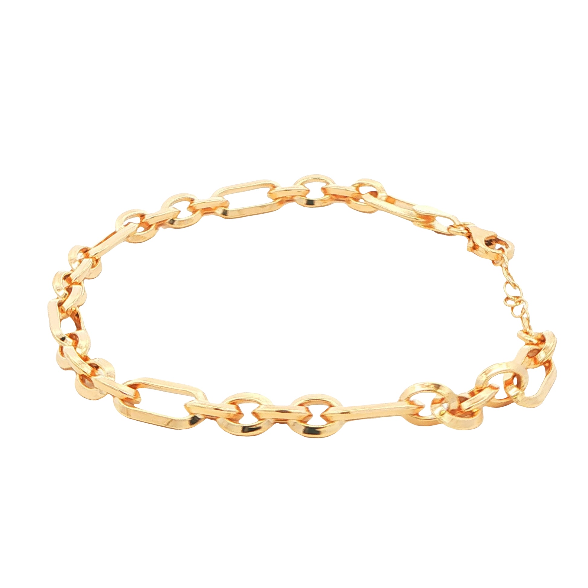 Yellow Gold Rectangular Shaped Link Bracelet Gardiner Brothers