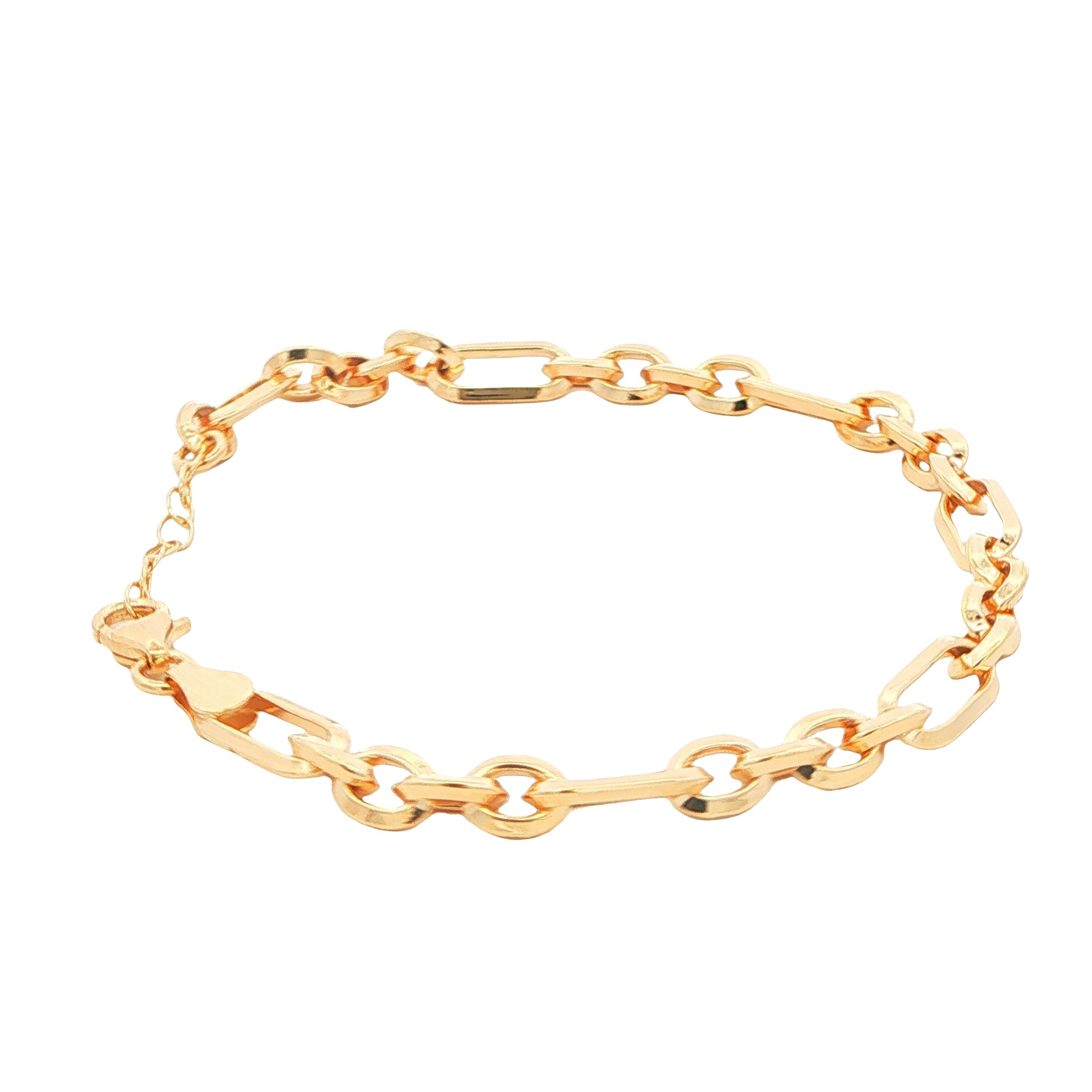 Yellow Gold Rectangular Shaped Link Bracelet Gardiner Brothers
