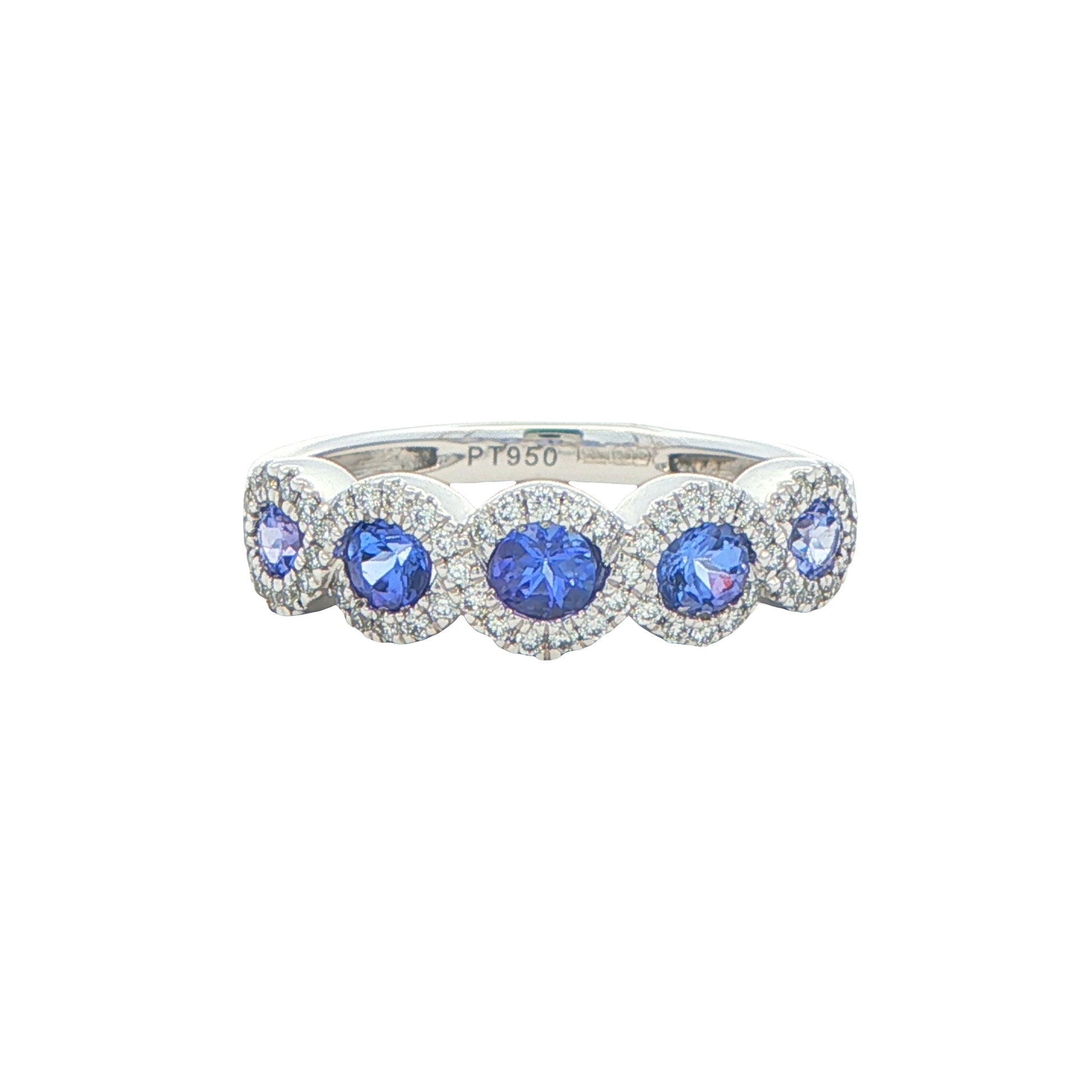 Tanzanite and Diamond Halo Style Dress Ring Gardiner Brothers