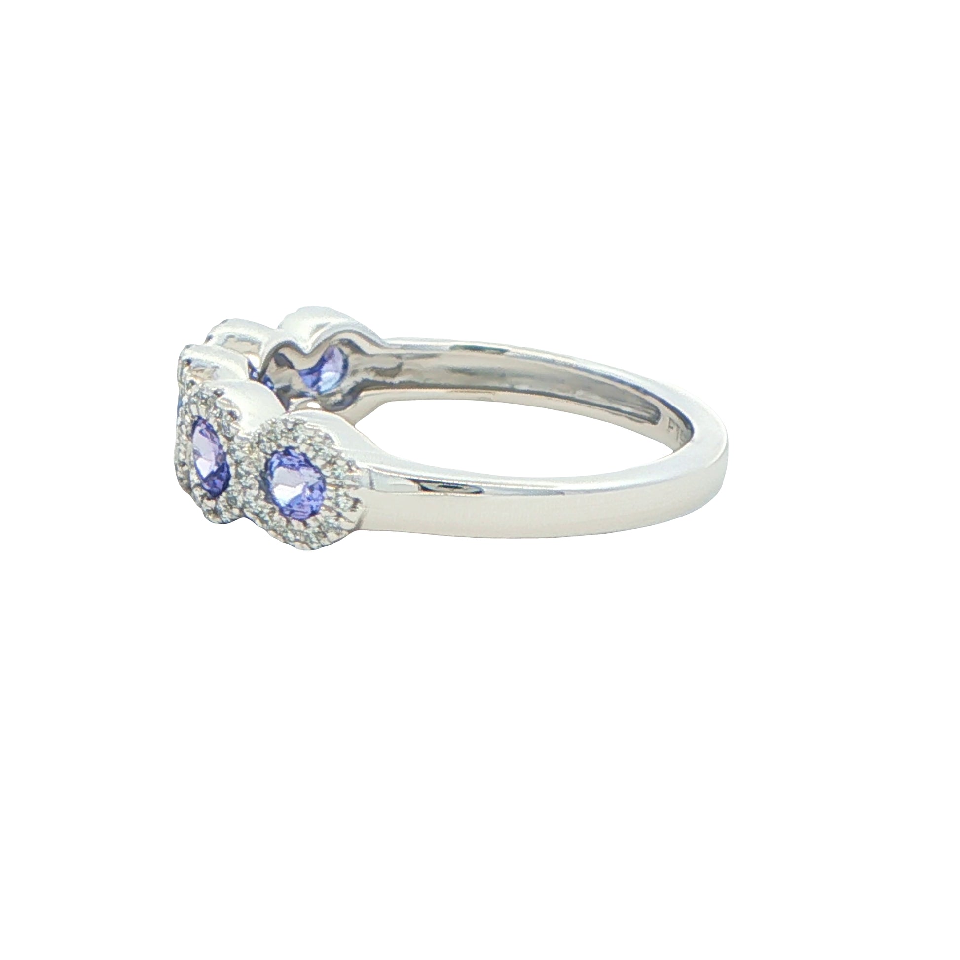 Tanzanite and Diamond Halo Style Dress Ring Gardiner Brothers