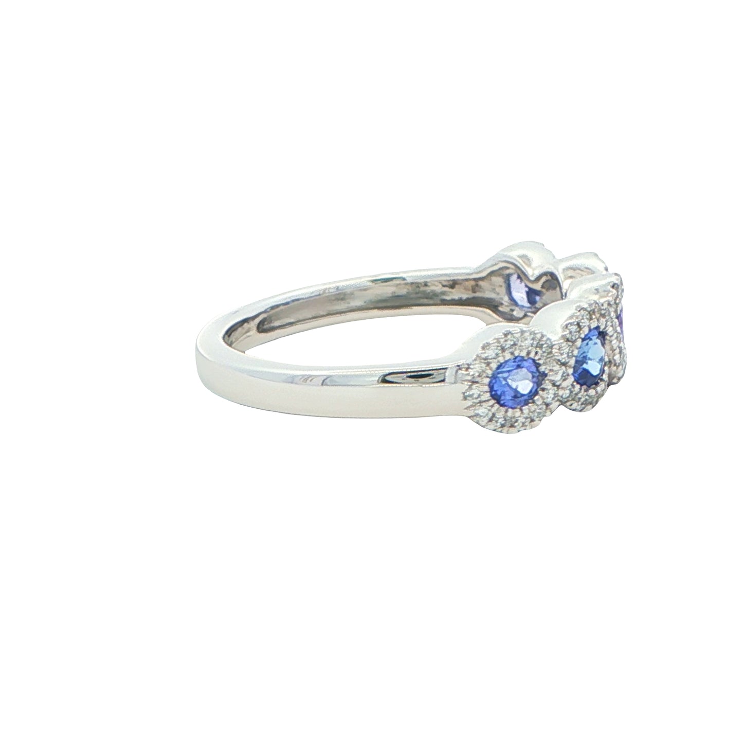 Tanzanite and Diamond Halo Style Dress Ring Gardiner Brothers
