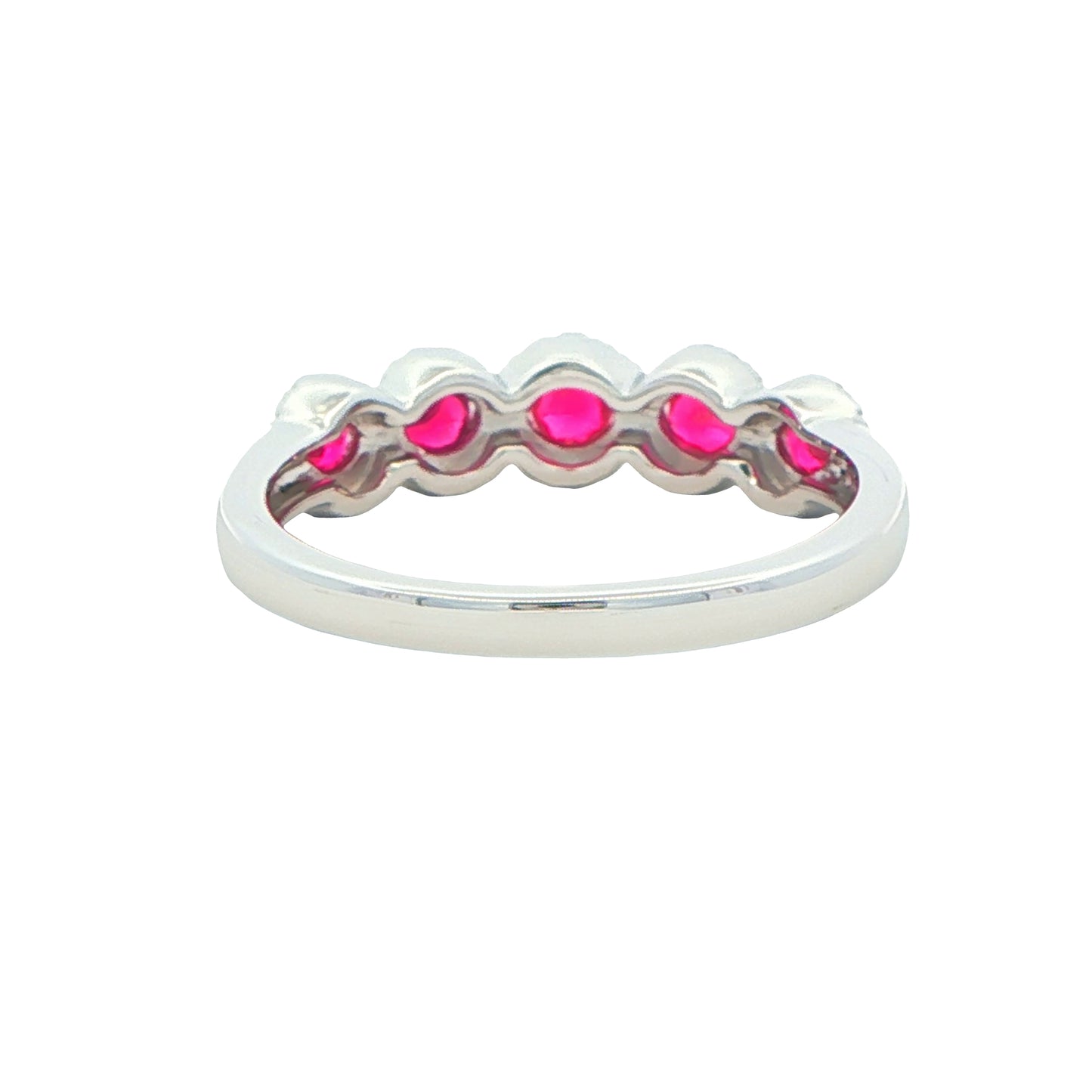 Ruby and Diamond Halo Style Dress Ring Gardiner Brothers