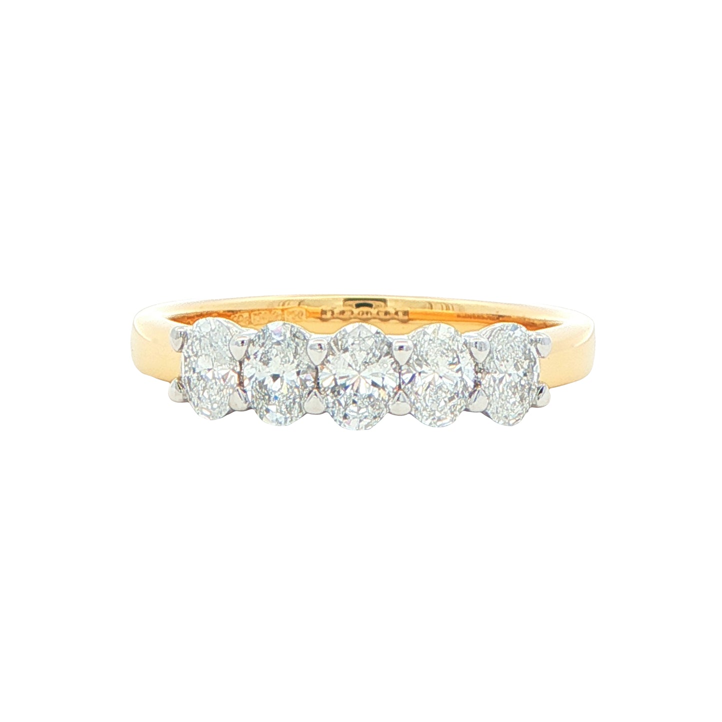 Oval shaped diamond 5 stone eternity ring - 1.00cts Gardiner Brothers