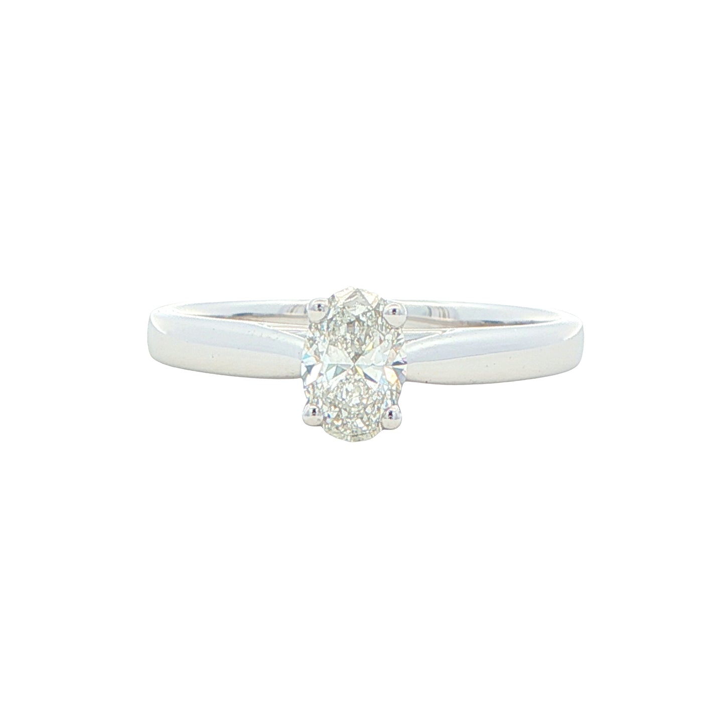 Platinum Oval Cut Diamond Solitaire Ring - 0.50cts Gardiner Brothers