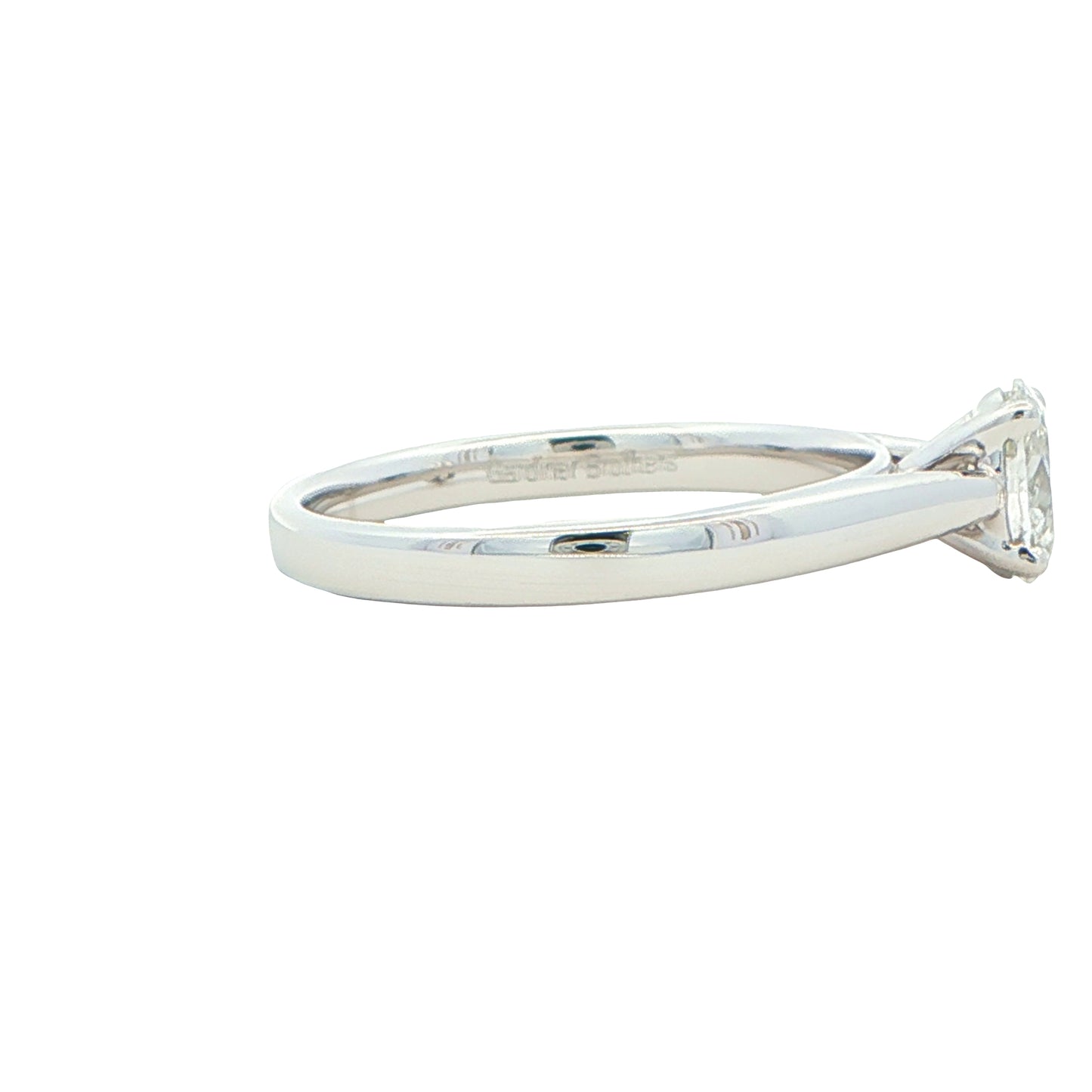 Platinum Oval Cut Diamond Solitaire Ring - 0.50cts Gardiner Brothers