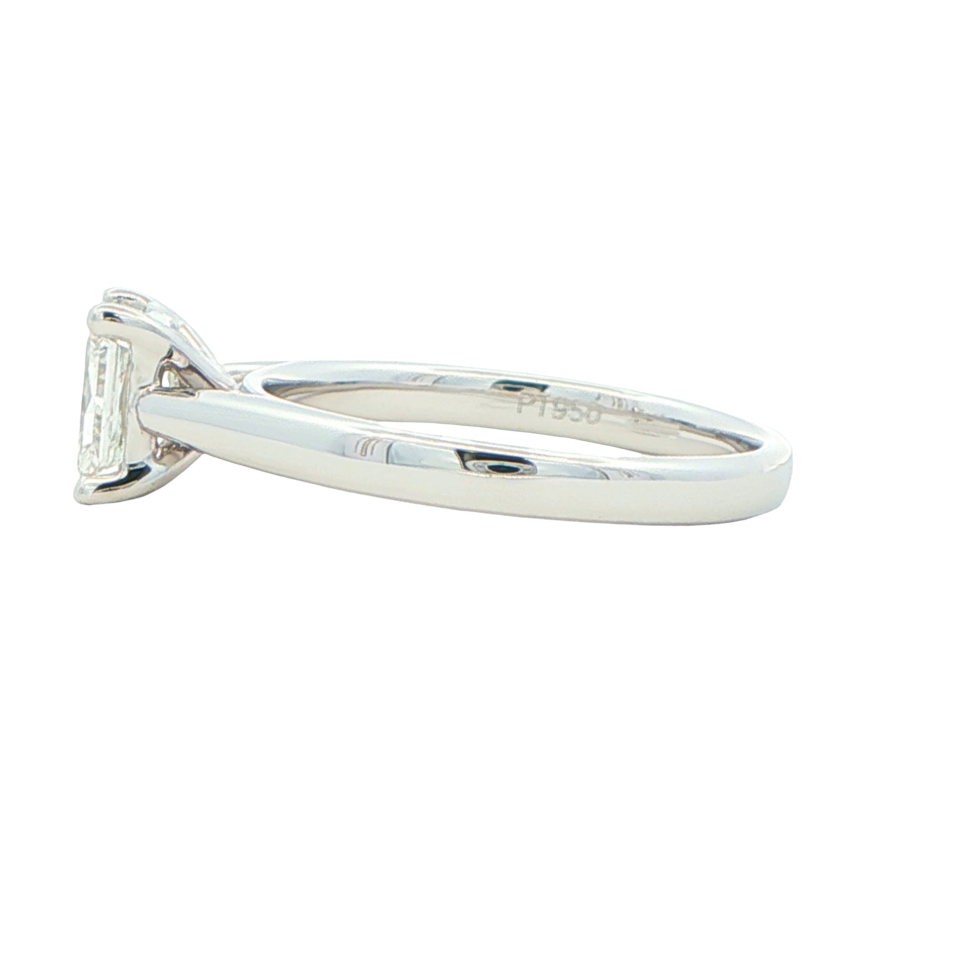 Platinum Radiant Cut Diamond Solitaire Ring - 0.90cts Gardiner Brothers