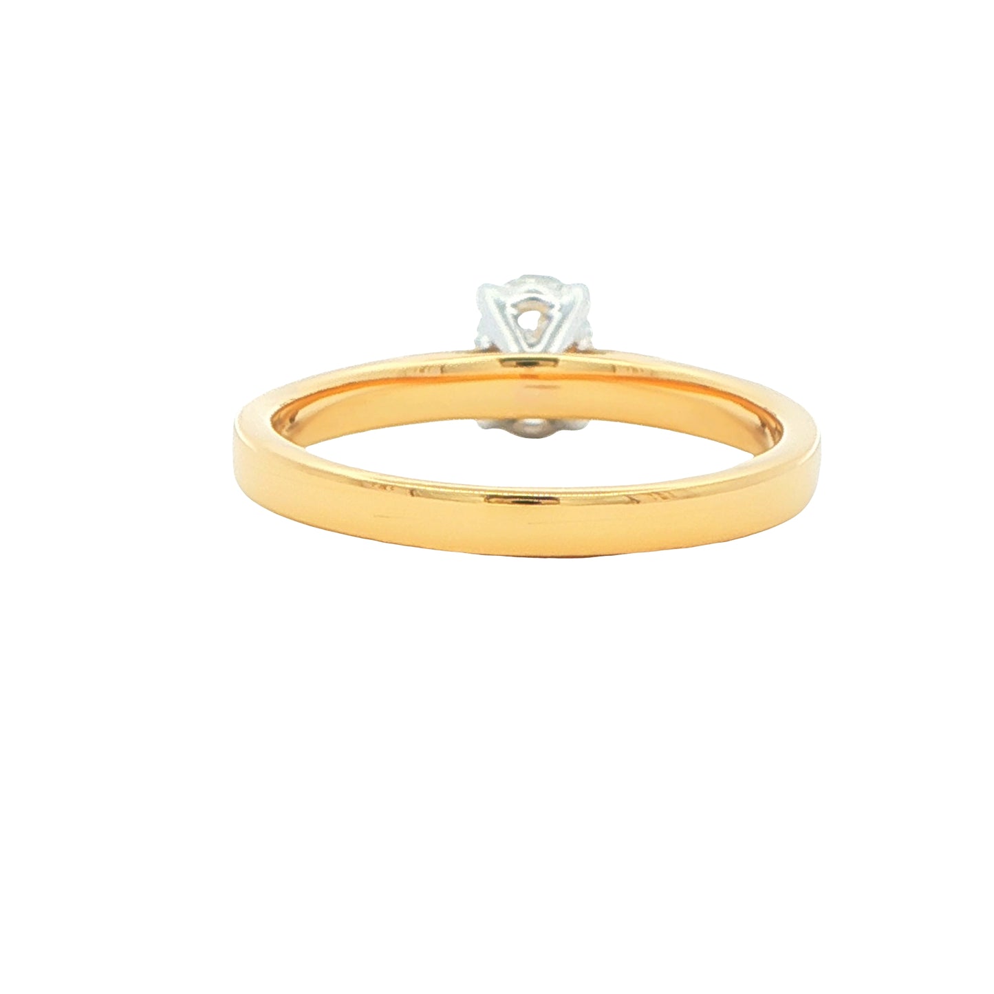 Yellow Gold Oval Shaped Diamond Solitaire Ring - 0.50cts Gardiner Brothers