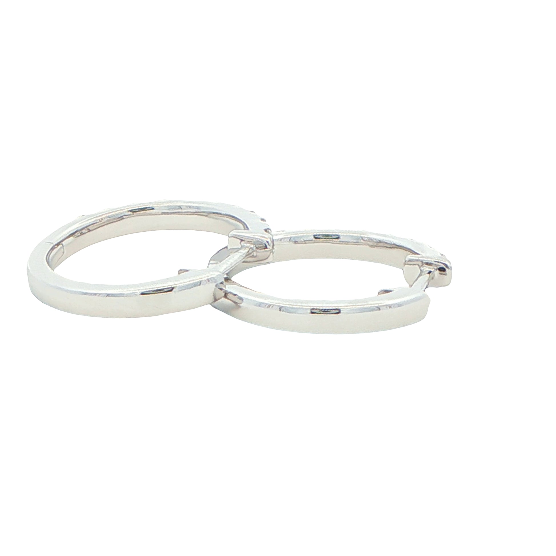 Round Brilliant cut diamond hoop earrings 16mm - 0.50cts Gardiner Brothers