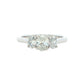 Platinum Oval Shaped Diamond 3 Stone Ring - 0.92cts Gardiner Brothers
