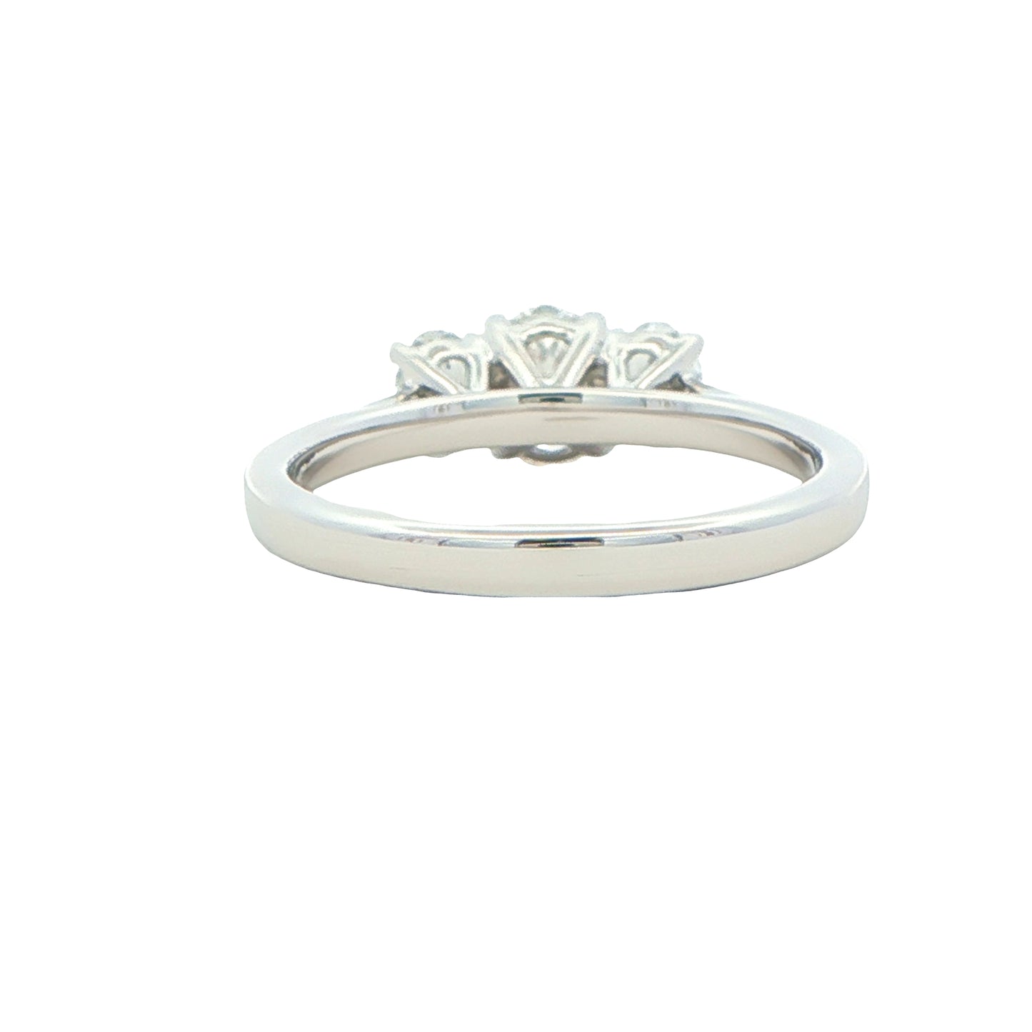 Platinum Oval Shaped Diamond 3 Stone Ring - 0.92cts Gardiner Brothers