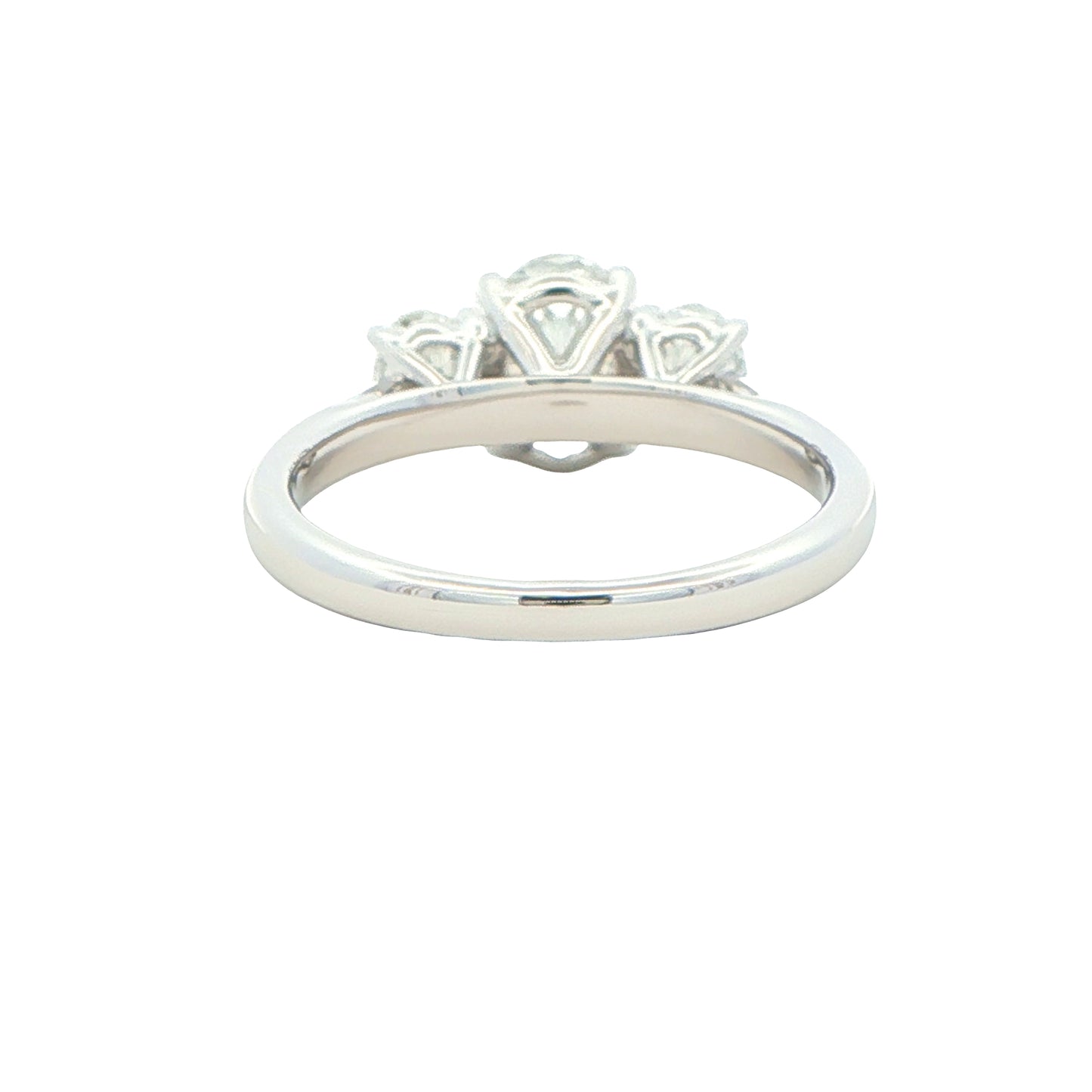 Platinum Oval Shaped Diamond 3 Stone Ring - 1.80cts Gardiner Brothers