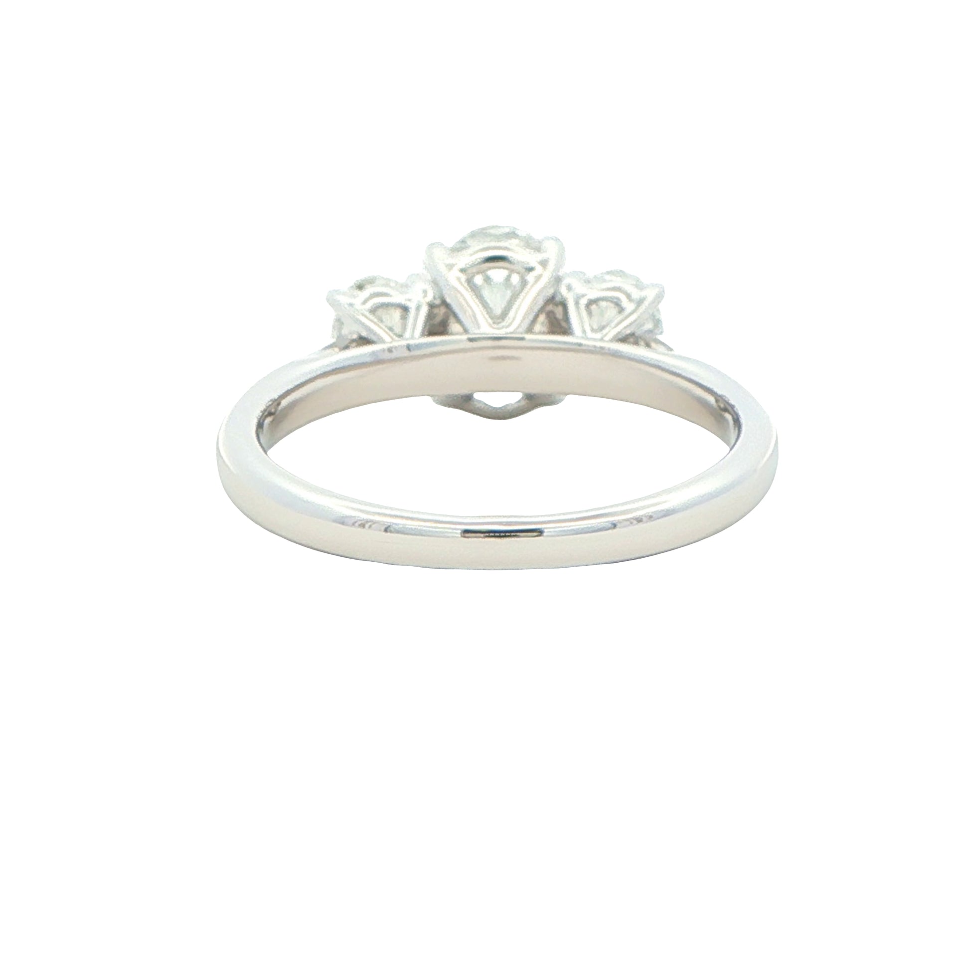 Platinum Oval Shaped Diamond 3 Stone Ring - 1.80cts Gardiner Brothers