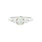 Platinum Oval and pear shaped diamond 3 stone ring - 0.80cts Gardiner Brothers