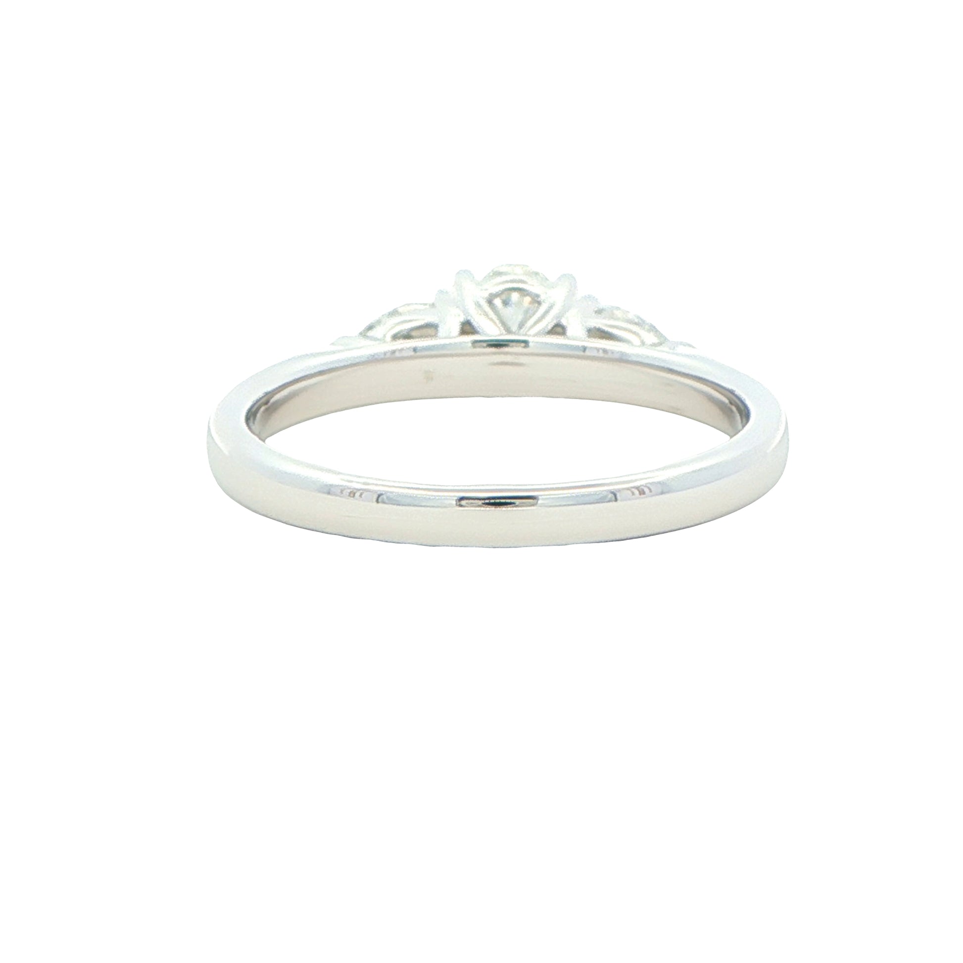 Platinum Oval and pear shaped diamond 3 stone ring - 0.80cts Gardiner Brothers