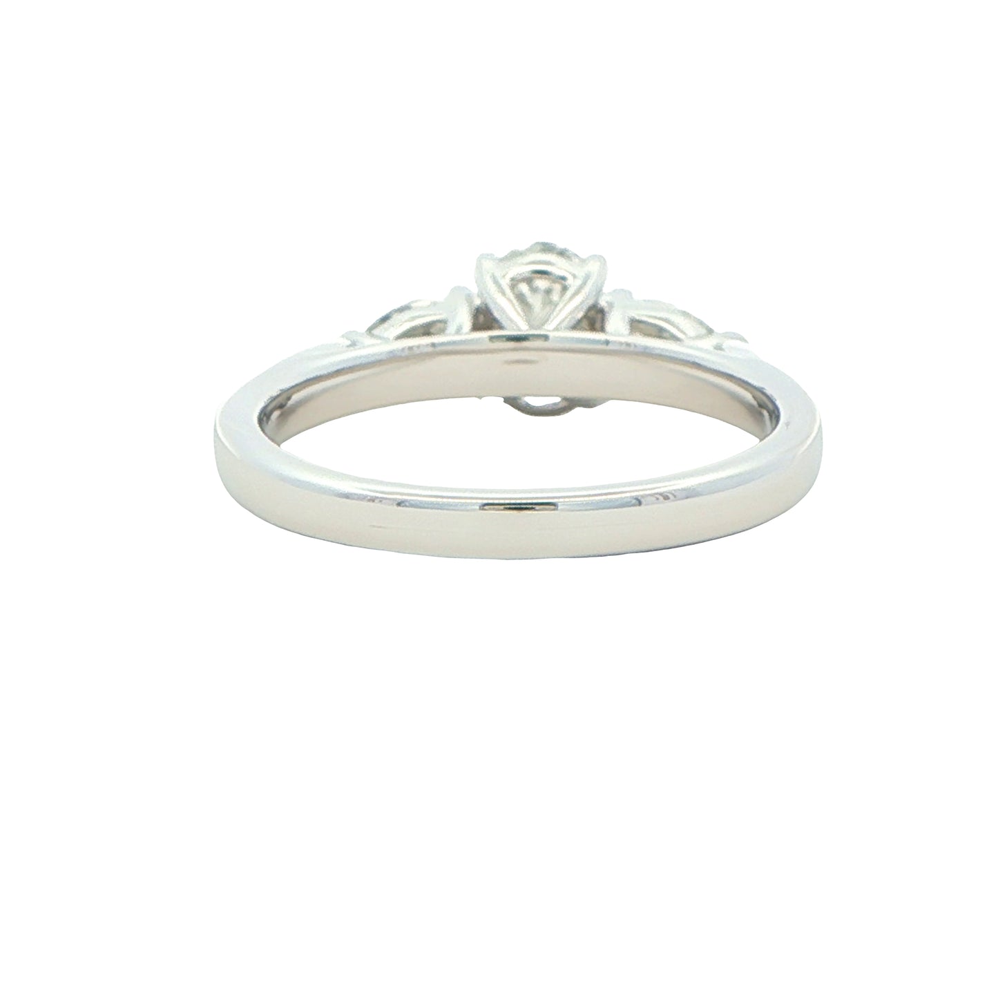 Platinum Oval and pear shaped diamond 3 stone ring - 1.00cts Gardiner Brothers
