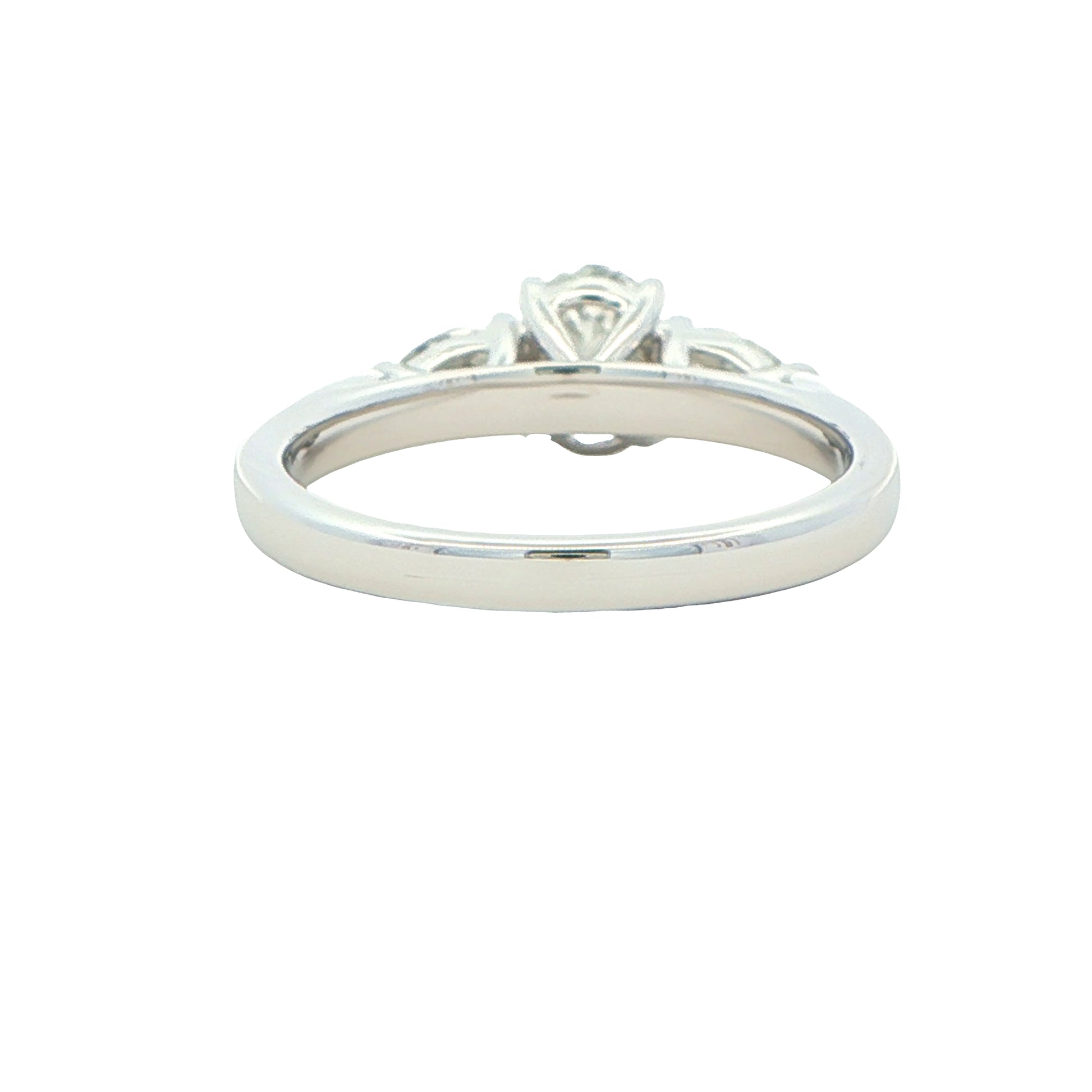 Platinum Oval and pear shaped diamond 3 stone ring - 1.00cts Gardiner Brothers