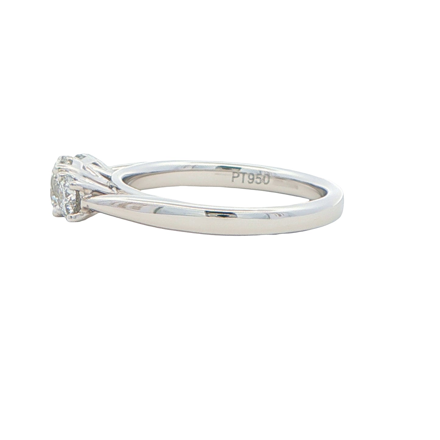 Platinum Round Brilliant Cut Diamond 3 Stone Ring - 0.70cts Gardiner Brothers