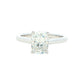 Platinum Elongated Cushion Shaped Diamond Solitaire Ring - 1.50cts Gardiner Brothers