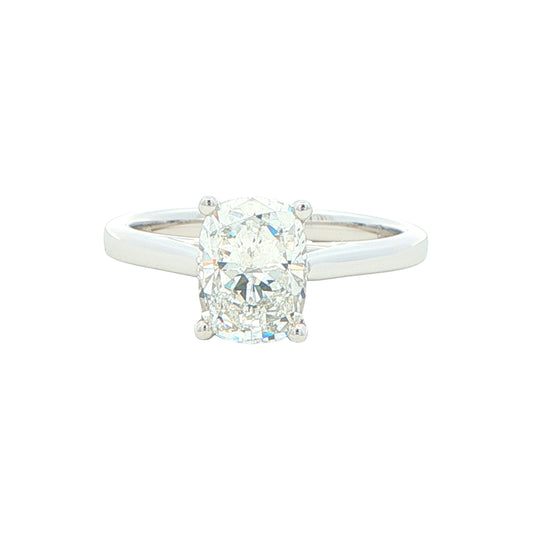 Platinum Elongated Cushion Shaped Diamond Solitaire Ring - 1.50cts Gardiner Brothers