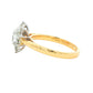 Yellow Gold Oval shaped diamond and 10 round brilliant cut diamond cluster style ring - 1.40ct Gardiner Brothers