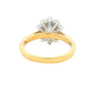 Yellow Gold Oval shaped diamond and 10 round brilliant cut diamond cluster style ring - 1.40ct Gardiner Brothers