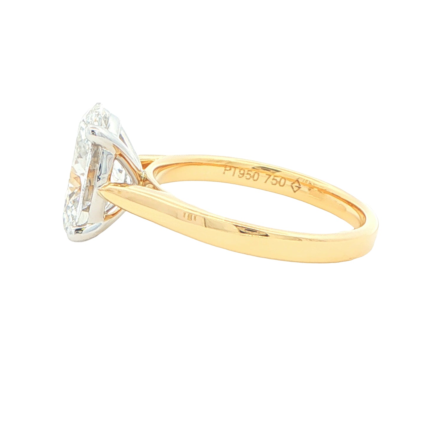 Lab Grown Oval Shaped Diamond Solitaire Ring - 3.02cts Gardiner Brothers