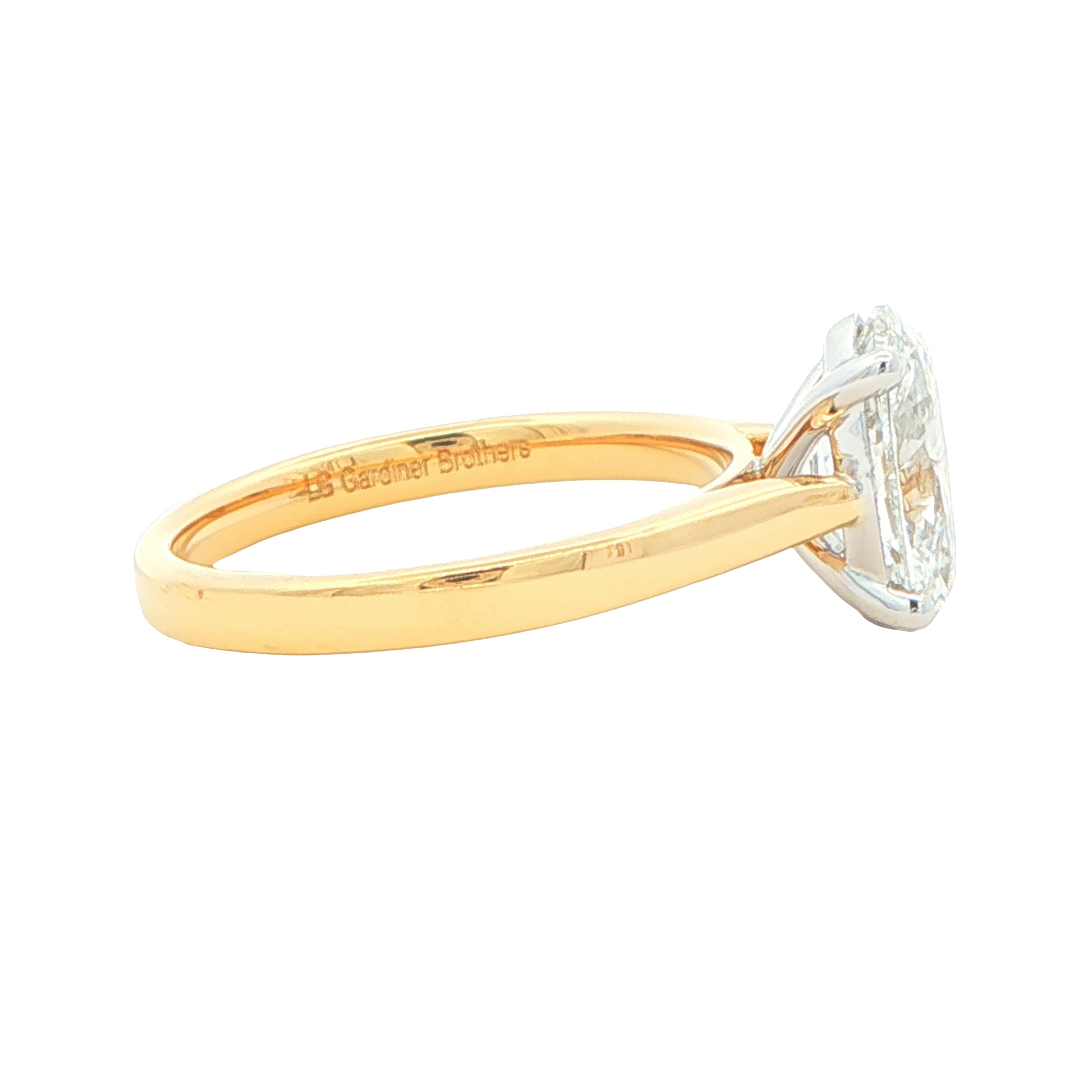 Lab Grown Oval Shaped Diamond Solitaire Ring - 2.00cts Gardiner Brothers