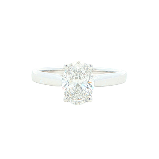Lab Grown oval shaped diamond solitaire ring - 1.20cts Gardiner Brothers