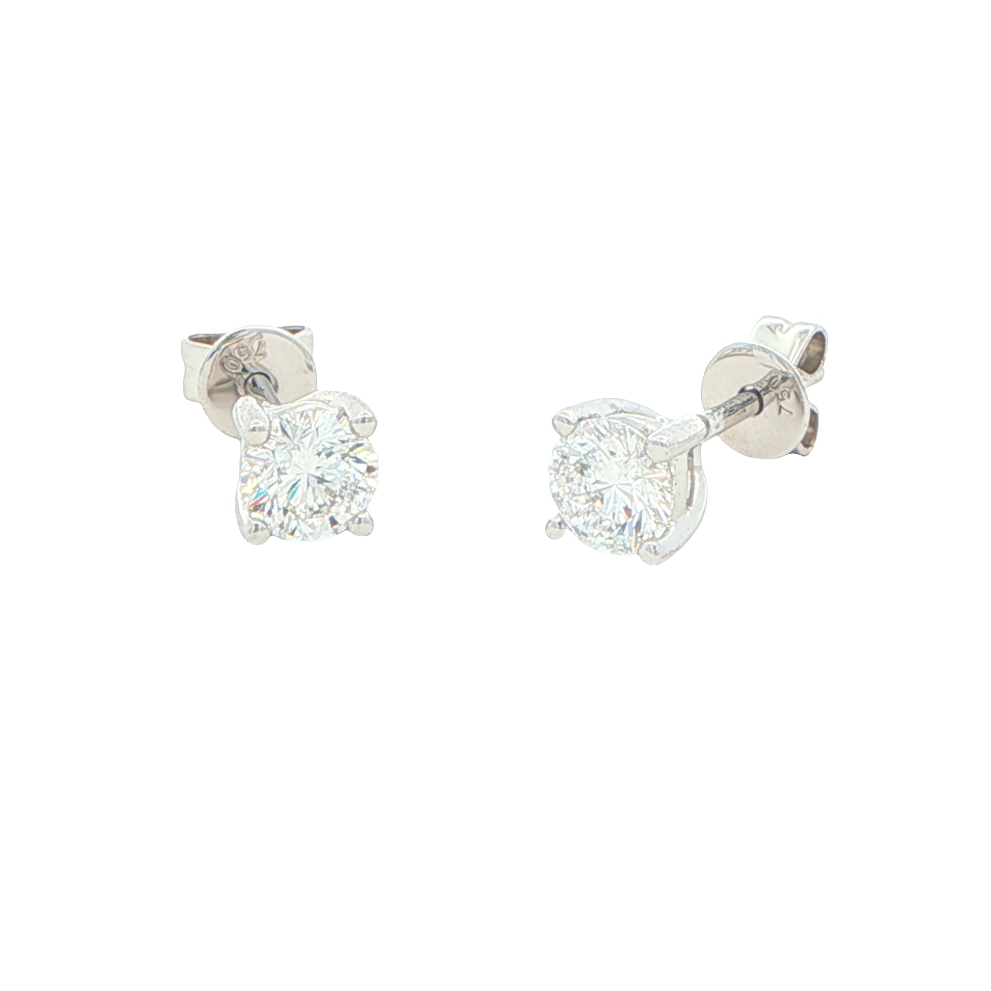 Aurora Cut Diamond Solitaire Earrings - 0.82cts Gardiner Brothers