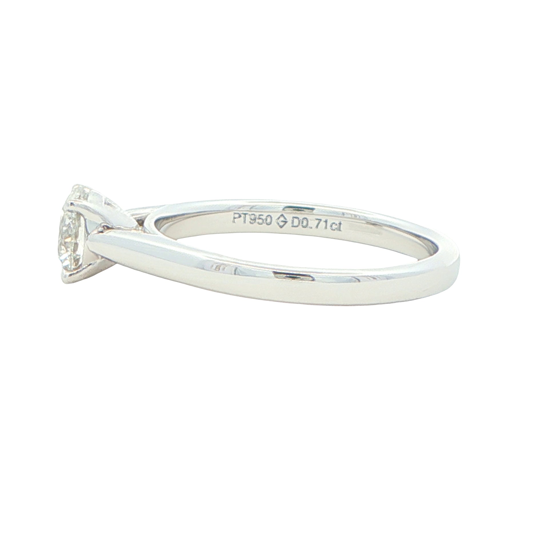 Platinum Aurora cut diamond solitaire Ring - 0.71cts Gardiner Brothers