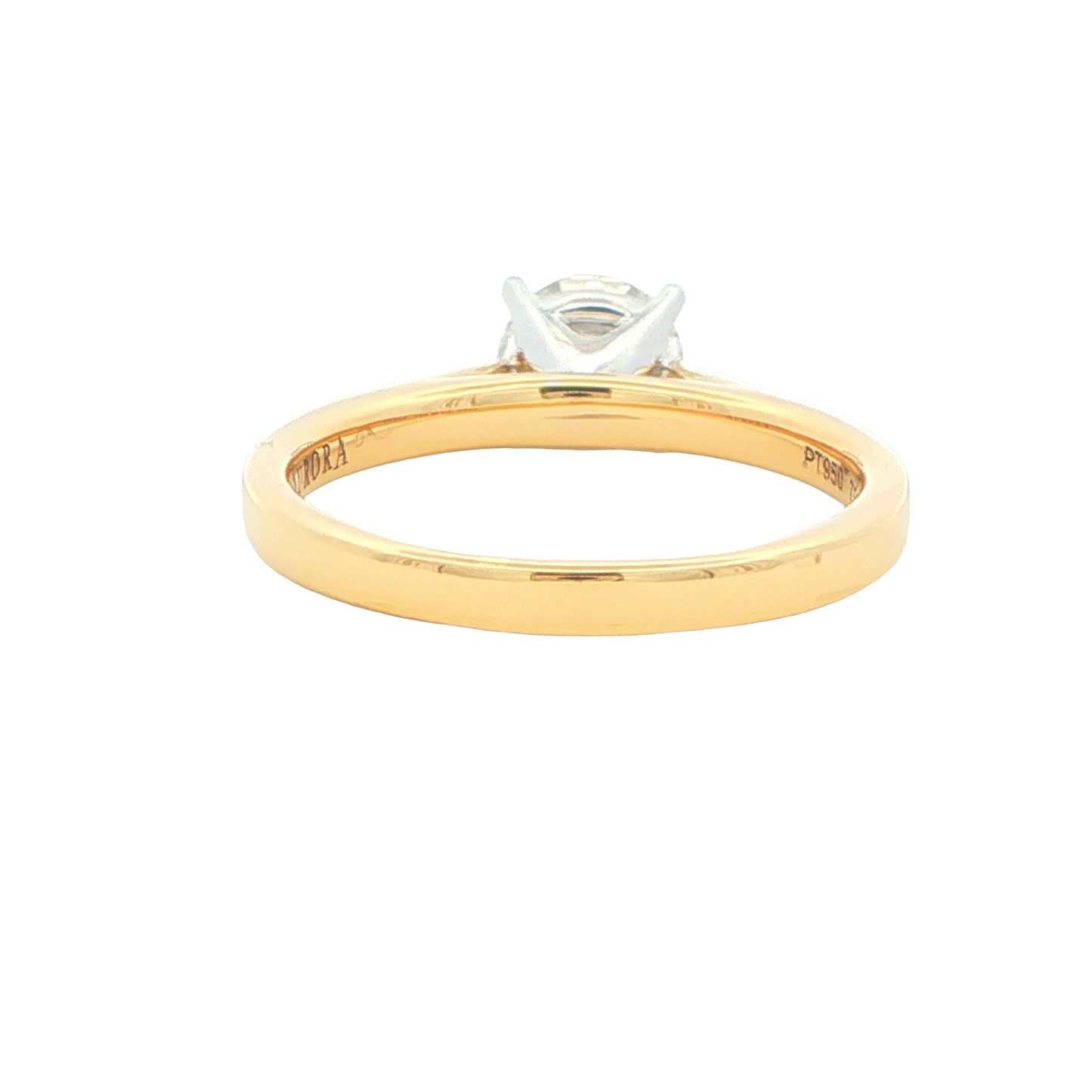 Yellow Gold Aurora Cut Diamond Solitaire Ring - 0.92cts Gardiner Brothers