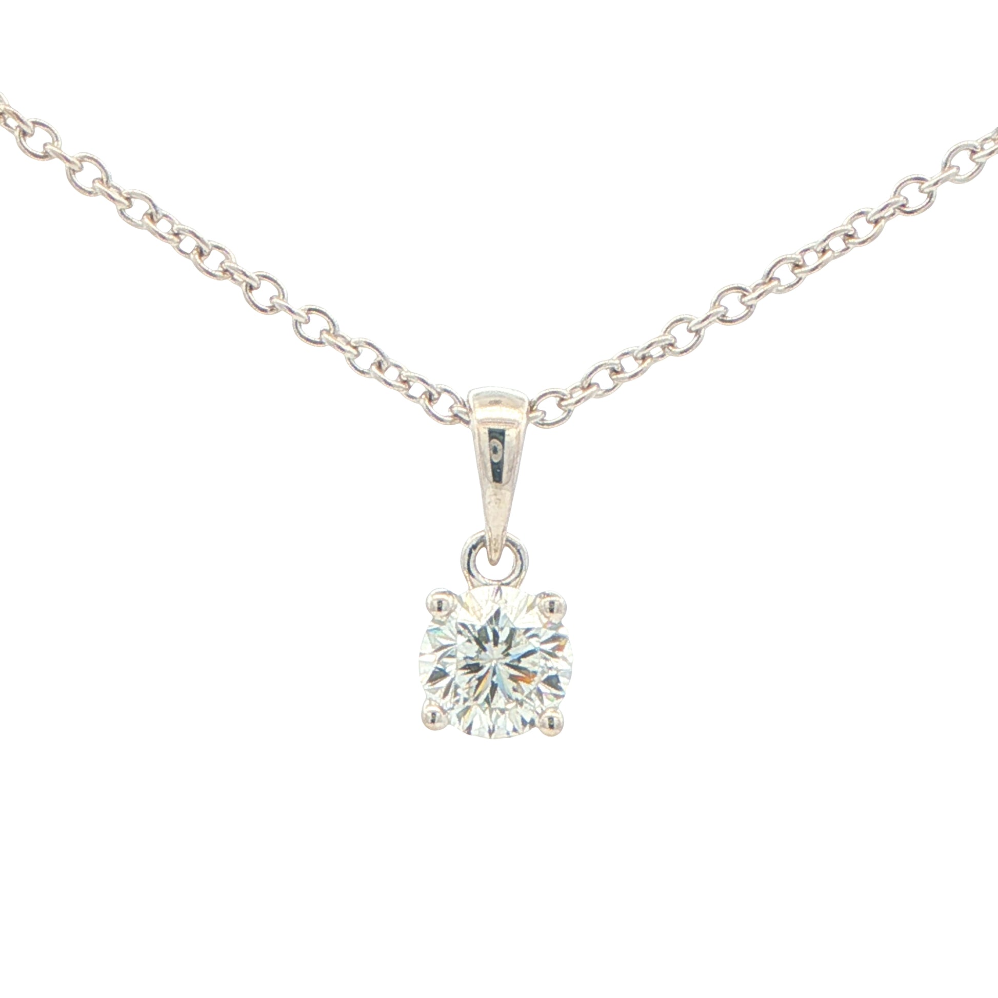 Aurora Cut Diamond Solitaire Pendant - 0.52cts Gardiner Brothers