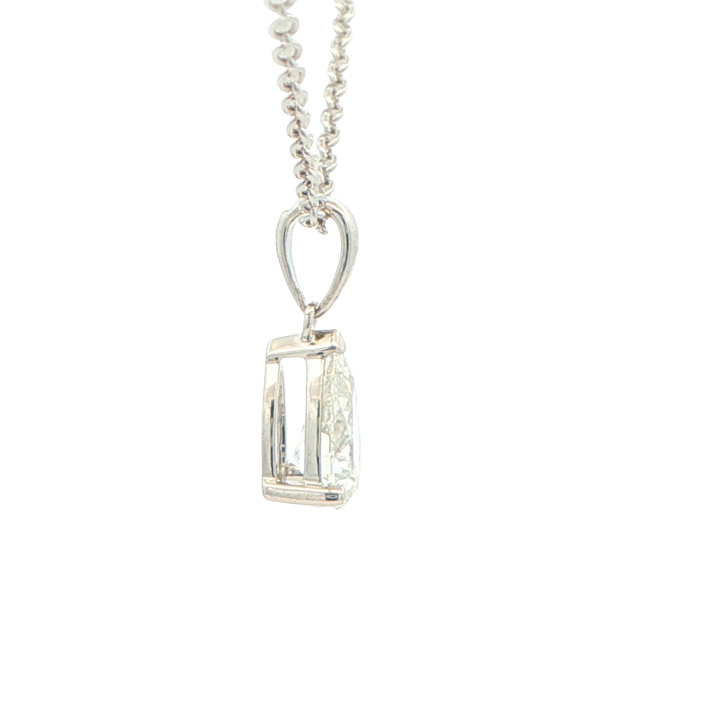 Aurora Pear Shaped Diamond Solitaire Pendant - 0.77cts Gardiner Brothers