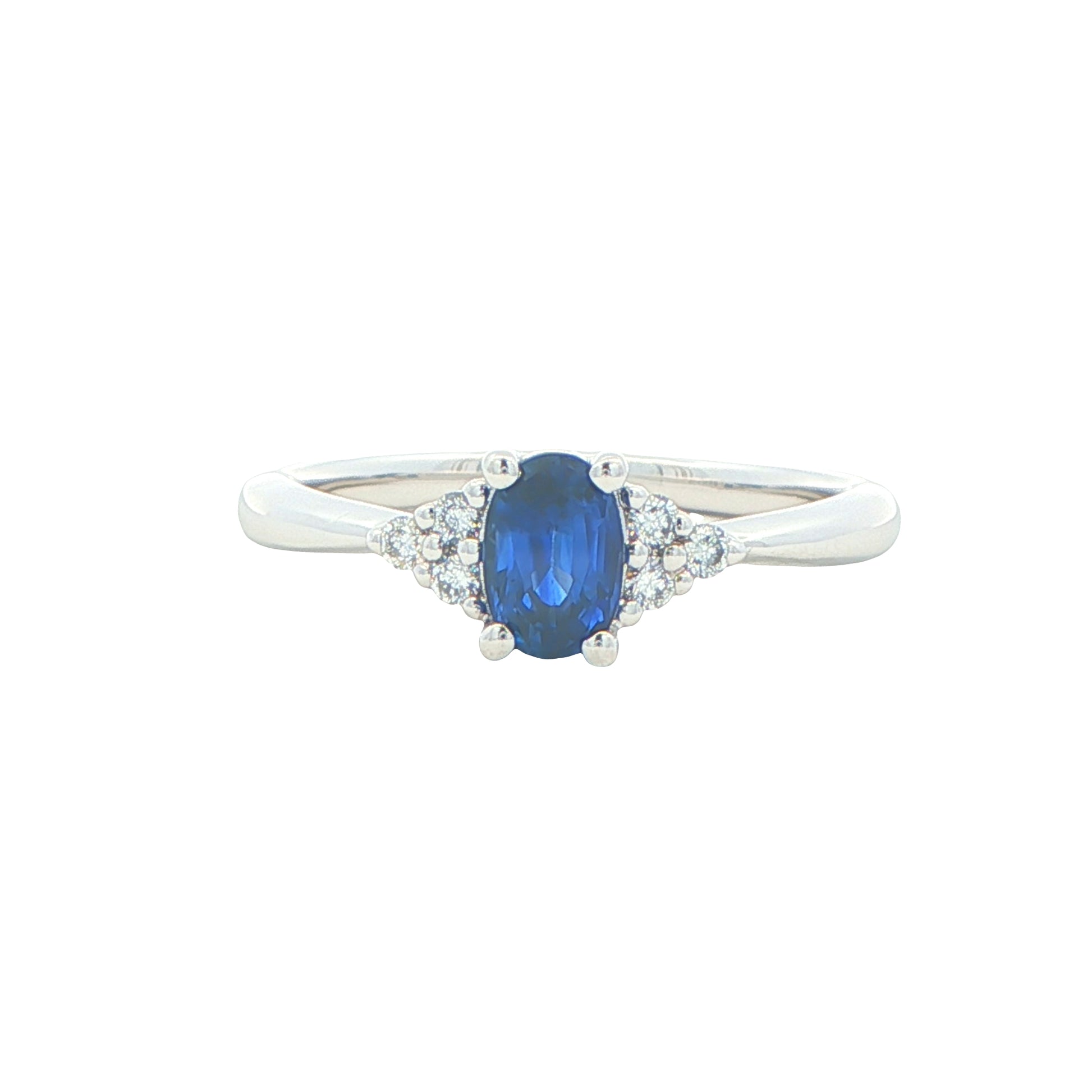 Sapphire and Round brilliant Cut Diamond Ring Gardiner Brothers