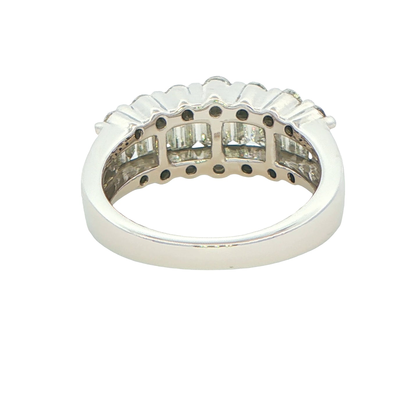 Round Brilliant and Baguette Cut Diamond Ring -1.40cts Gardiner Brothers